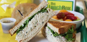 Lunch Box with Chicken Salad Sandwich